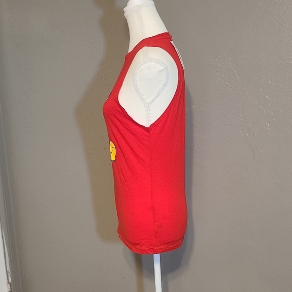 Disney Womens Red Tank Top with Mickey Mouse Graphic Sequin Accents Size XS NWT - Picture 2 of 10